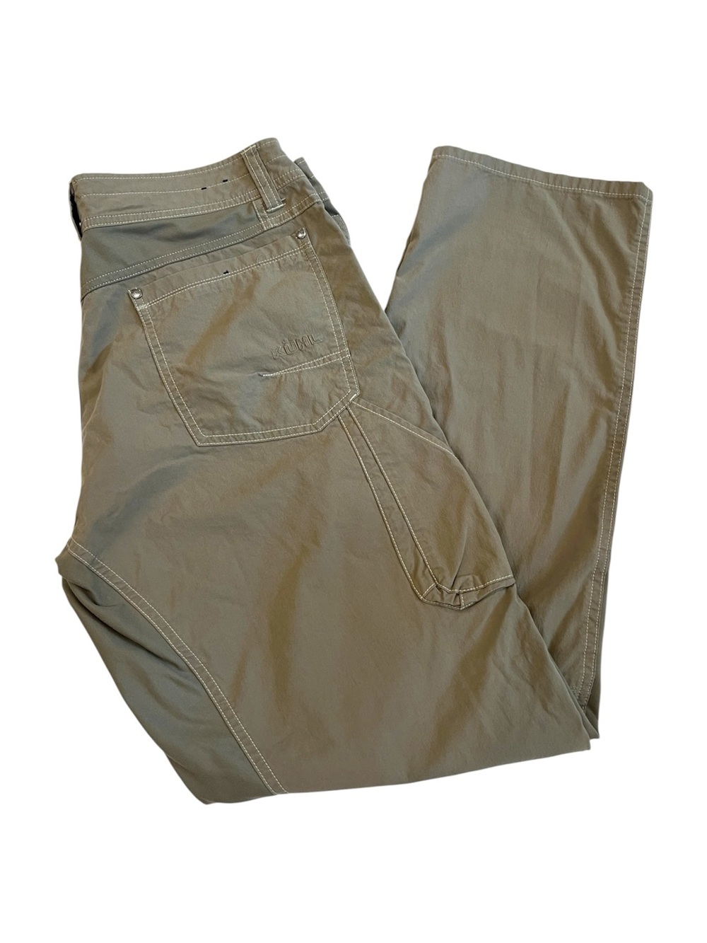 Kuhl Free Radikl Pants Mens 36x32 Dark Khaki Hiking Climbing Stretch Outdoor - Picture 5 of 11